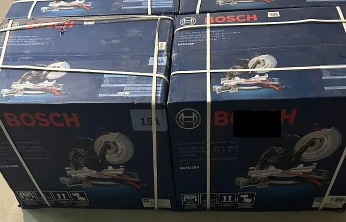Boxed Bosch sliding glide miter saws