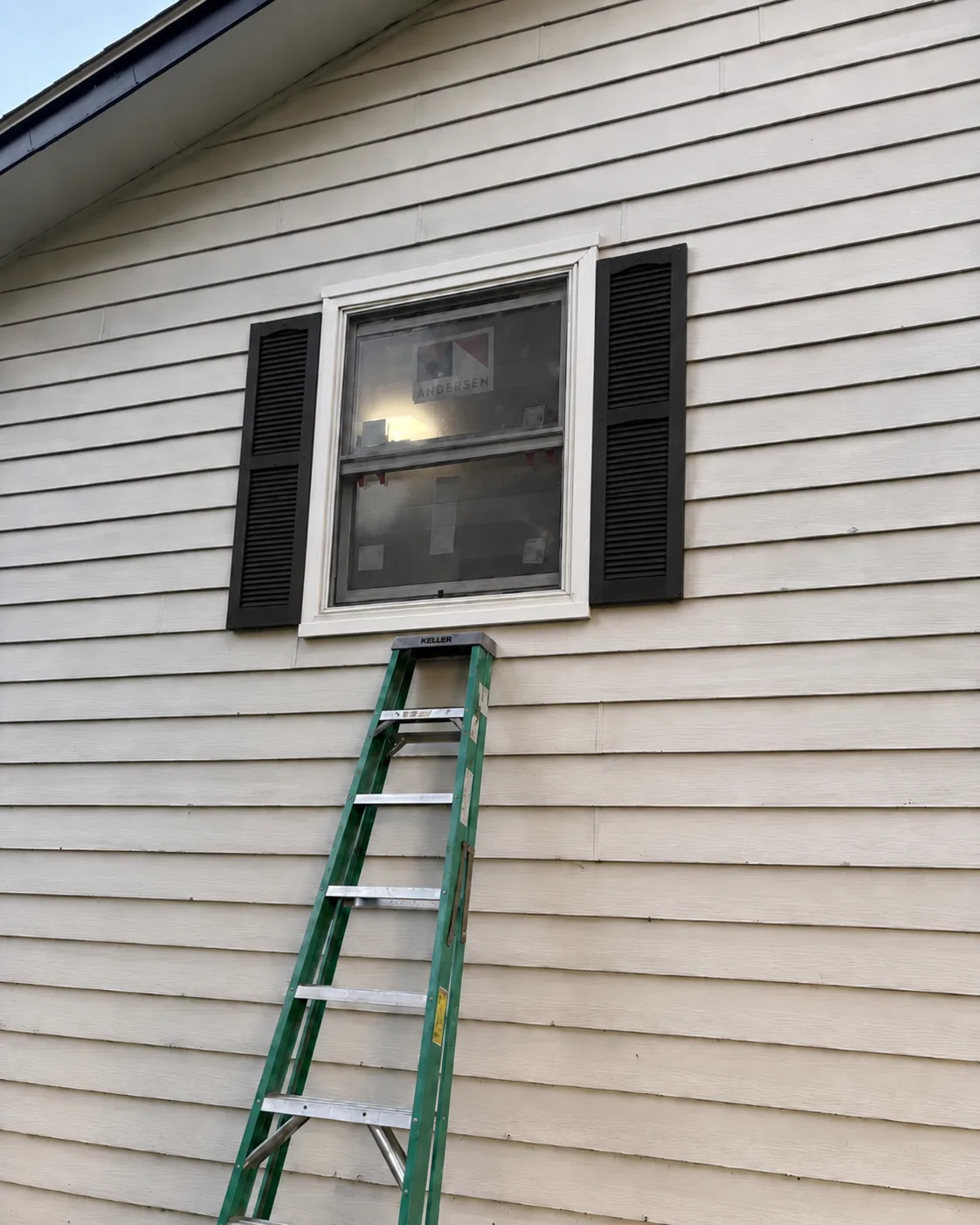 Finished window with new exterior trim