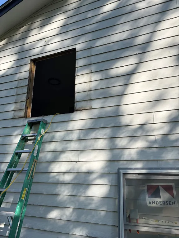 Old window removed, rough opening framed and ready
